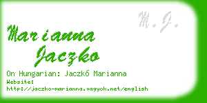 marianna jaczko business card