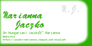 marianna jaczko business card